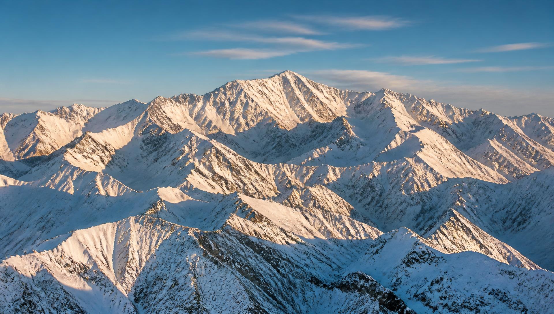 Cordillera de los Andes cubierta de nieve
